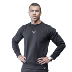 Black Comfy-Fit Round SweatShirt