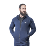 Navy Blue Comfy-Fit Zipper Hoodie