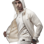 Off White Comfy-Fit Zipper Hoodie